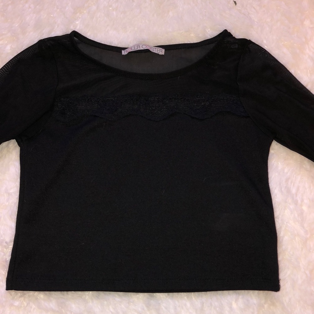 Black crop top